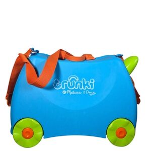 Trunki Melissa & Doug Suitcase Kids Ride-On Carry-On Luggage Blue Green Orange